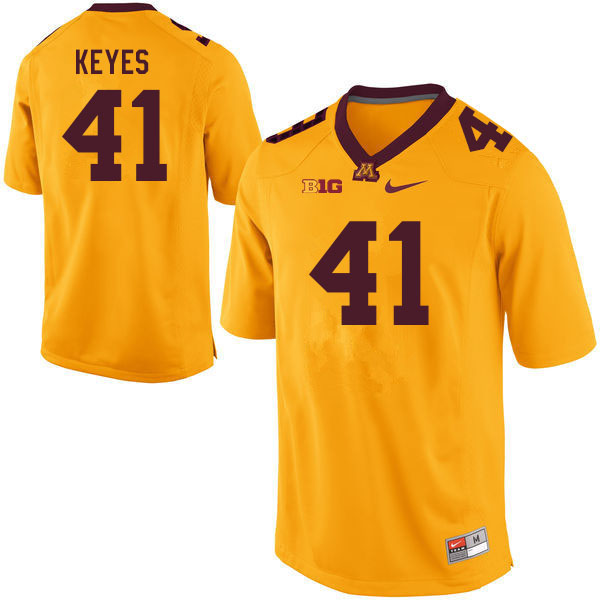 Men #41 Connor Keyes Minnesota Golden Gophers College Football Jerseys Sale-Gold